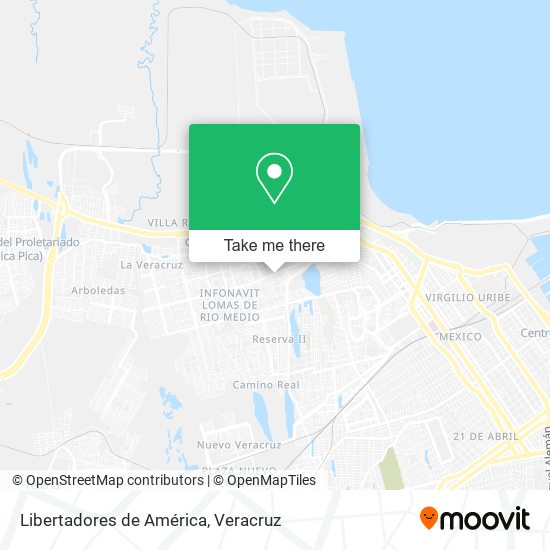 Libertadores de América map