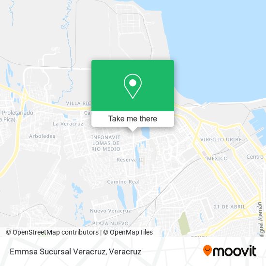 Emmsa Sucursal Veracruz map