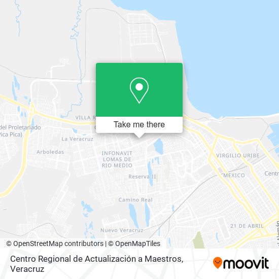 Centro Regional de Actualización a Maestros map