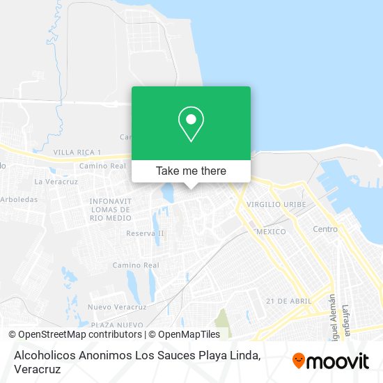 Alcoholicos Anonimos Los Sauces Playa Linda map