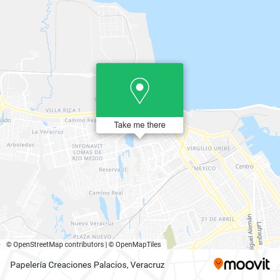 Papelería Creaciones Palacios map