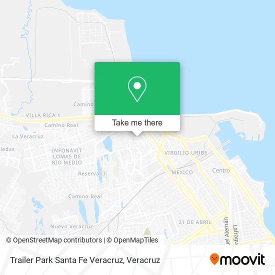 Trailer Park Santa Fe Veracruz map