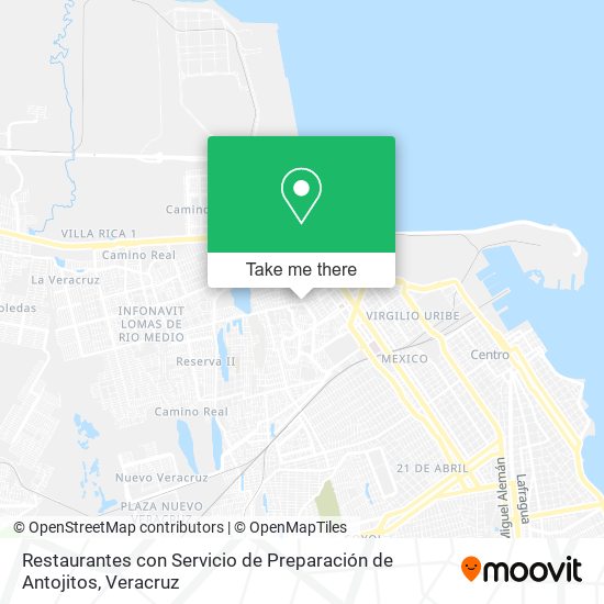 Restaurantes con Servicio de Preparación de Antojitos map