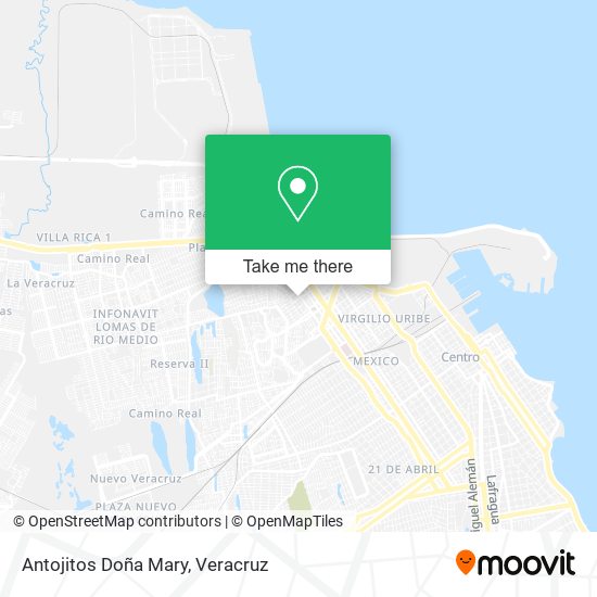 Antojitos Doña Mary map