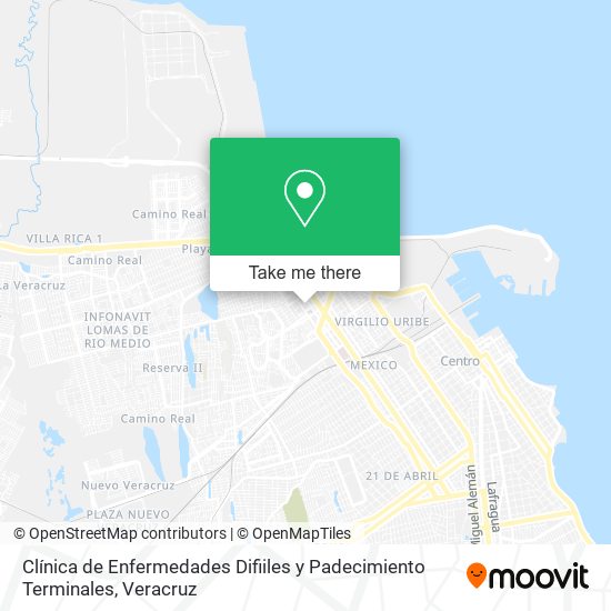 Clínica de Enfermedades Difiiles y Padecimiento Terminales map