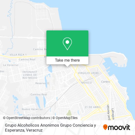 Grupo Alcoholicos Anonimos Grupo Conciencia y Esperanza map