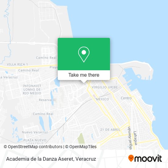 Mapa de Academia de la Danza Aseret