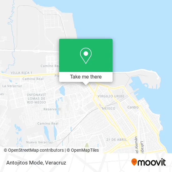 Antojitos Mode map