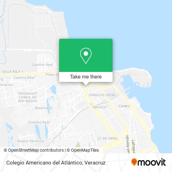 Colegio Americano del Atlántico map