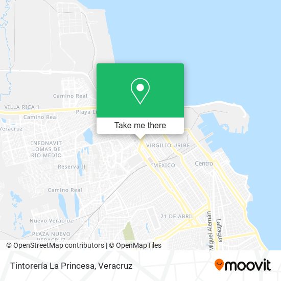 Tintorería La Princesa map