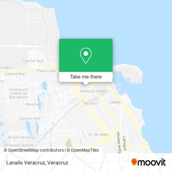 Mapa de Lanails Veracruz