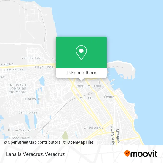 Lanails Veracruz map