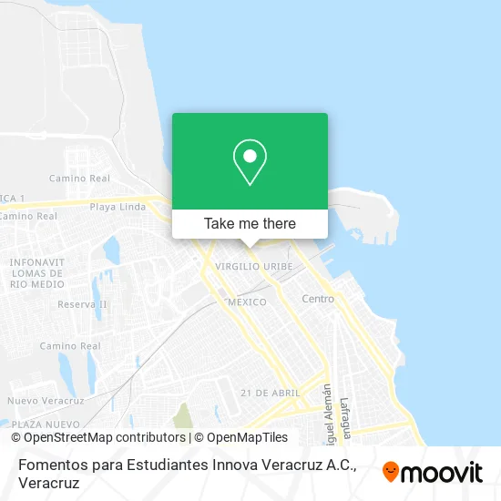 Mapa de Fomentos para Estudiantes Innova Veracruz A.C.