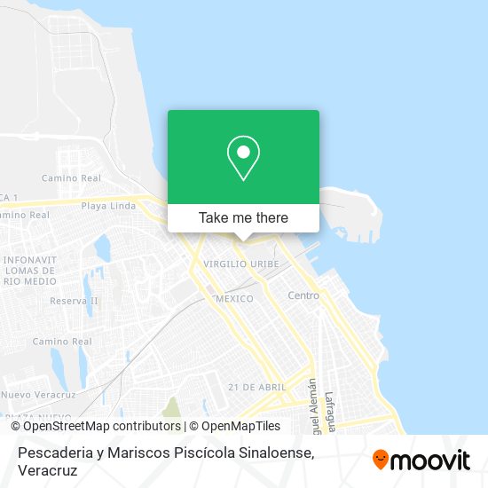 Pescaderia y Mariscos Piscícola Sinaloense map