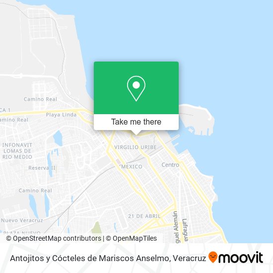 Antojitos y Cócteles de Mariscos Anselmo map