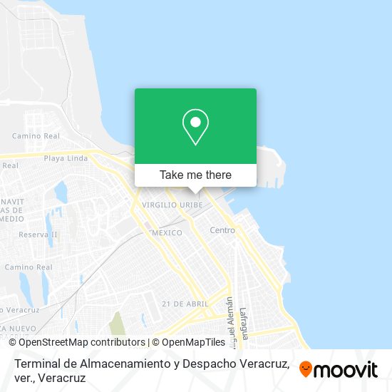 Terminal de Almacenamiento y Despacho Veracruz, ver. map