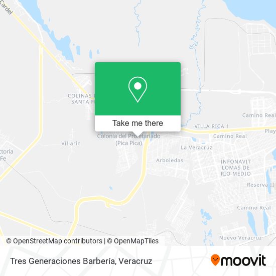 Tres Generaciones Barbería map