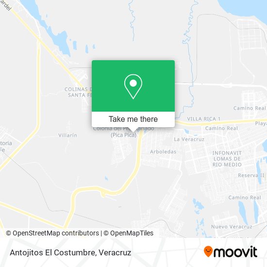 Antojitos El Costumbre map
