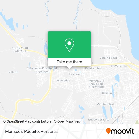 Mapa de Mariscos Paquito