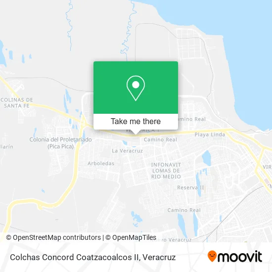 Colchas Concord Coatzacoalcos II map