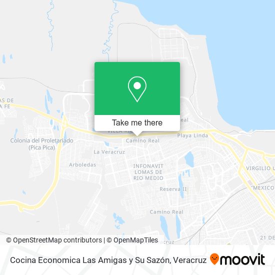 Mapa de Cocina Economica Las Amigas y Su Sazón