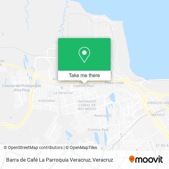 Barra de Café La Parroquia Veracruz map