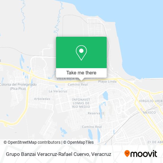 Mapa de Grupo Banzai Veracruz-Rafael Cuervo