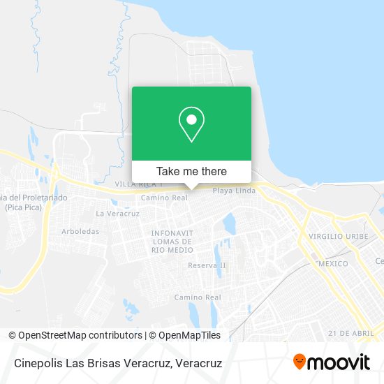 Mapa de Cinepolis Las Brisas Veracruz