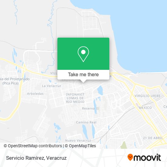 Servicio Ramírez map