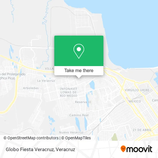 Globo Fiesta Veracruz map