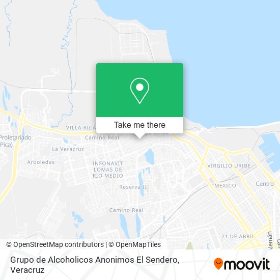 Grupo de Alcoholicos Anonimos El Sendero map