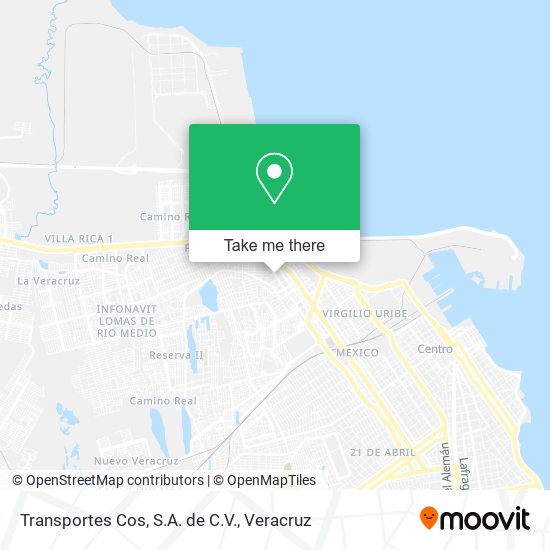 Transportes Cos, S.A. de C.V. map