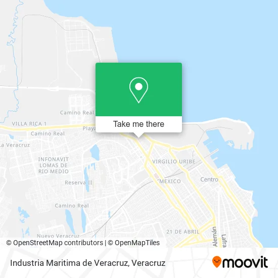Mapa de Industria Maritima de Veracruz