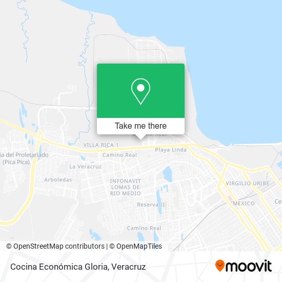 Mapa de Cocina Económica Gloria