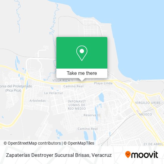 Zapaterías Destroyer Sucursal Brisas map