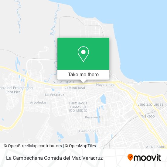 La Campechana Comida del Mar map