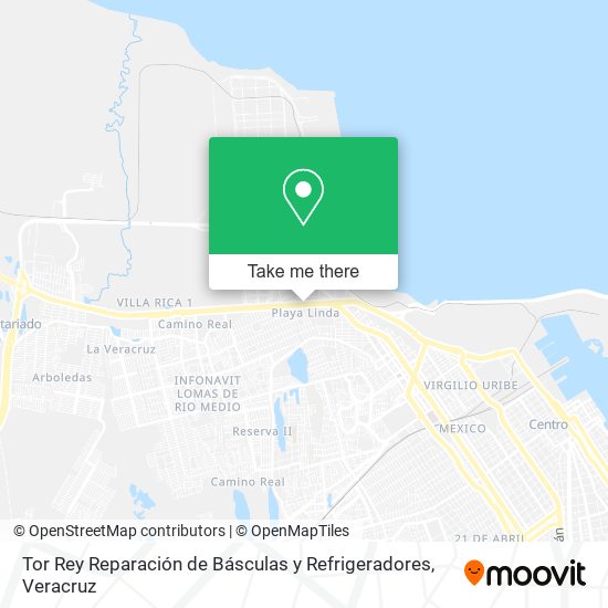 Mapa de Tor Rey Reparación de Básculas y Refrigeradores