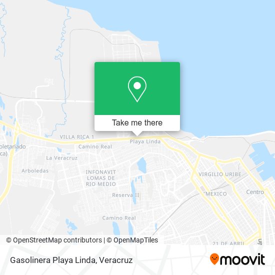 Gasolinera Playa Linda map