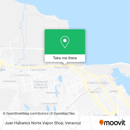 Mapa de Juan Habanos Norte Vapor Shop