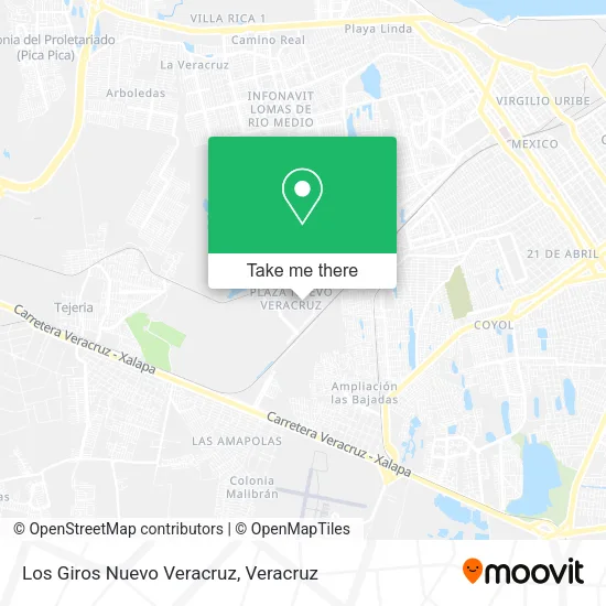 Los Giros Nuevo Veracruz map