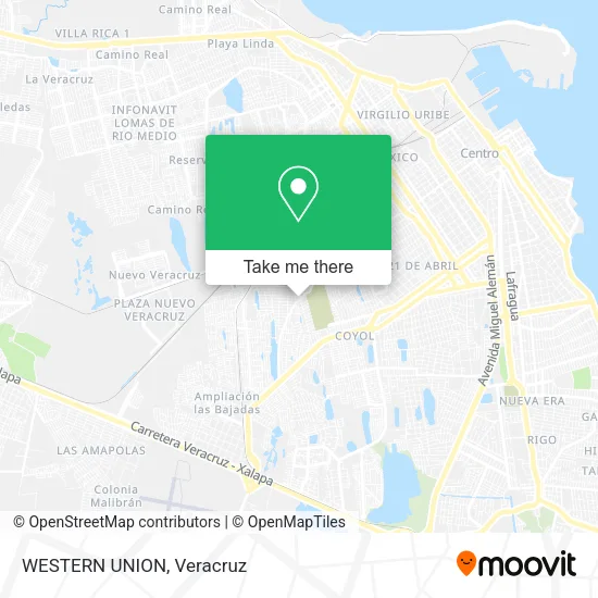 WESTERN UNION map