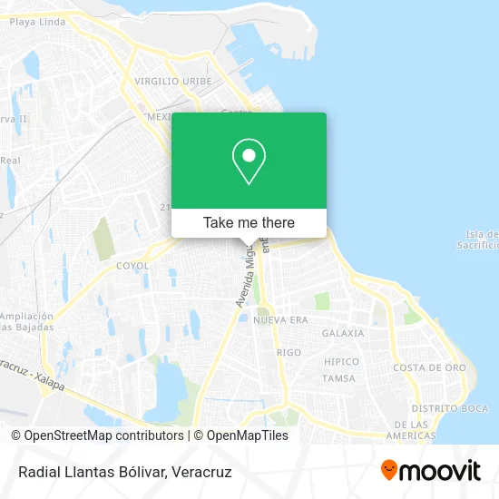 Radial Llantas Bólivar map