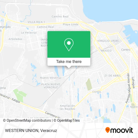 WESTERN UNION map