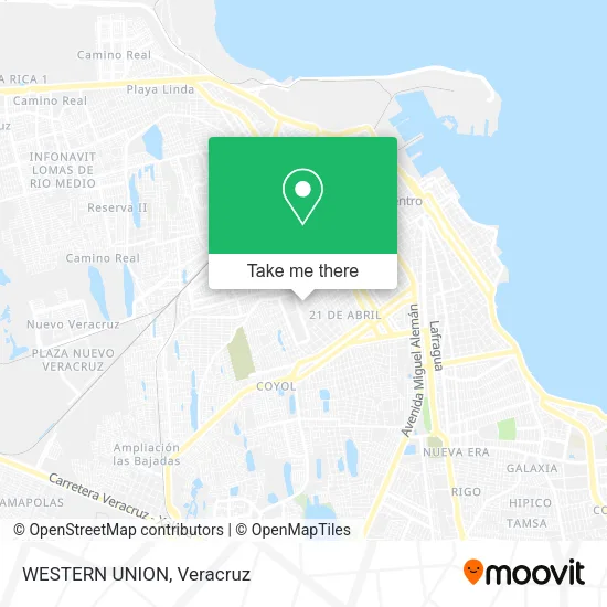 WESTERN UNION map