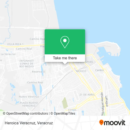 Heroica Veracruz map