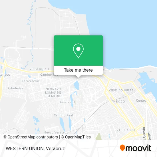 WESTERN UNION map