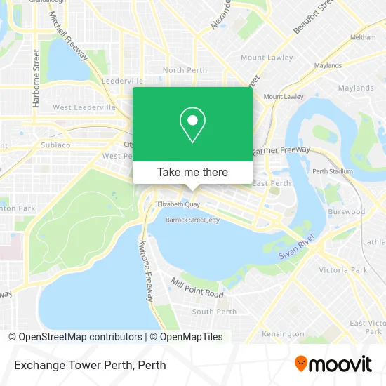 Mapa Exchange Tower Perth