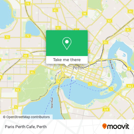 Paris Perth Cafe map