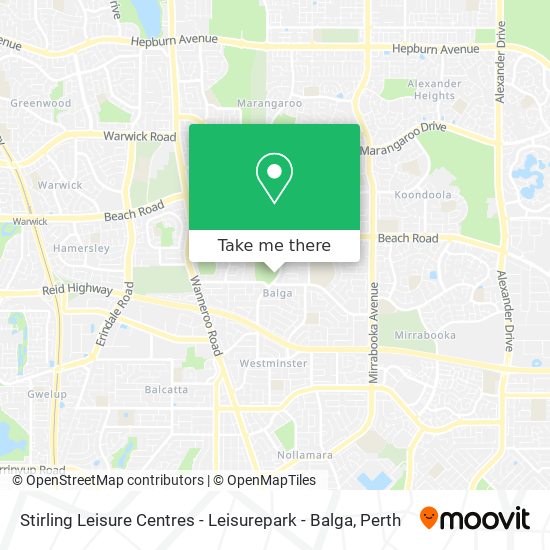 Stirling Leisure Centres - Leisurepark - Balga map