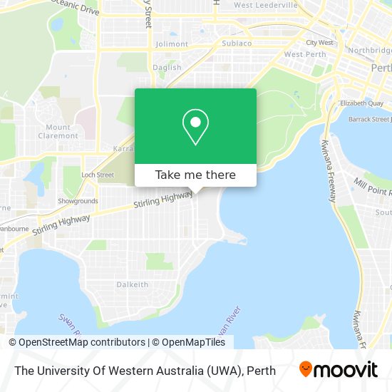 The University Of Western Australia (UWA) map